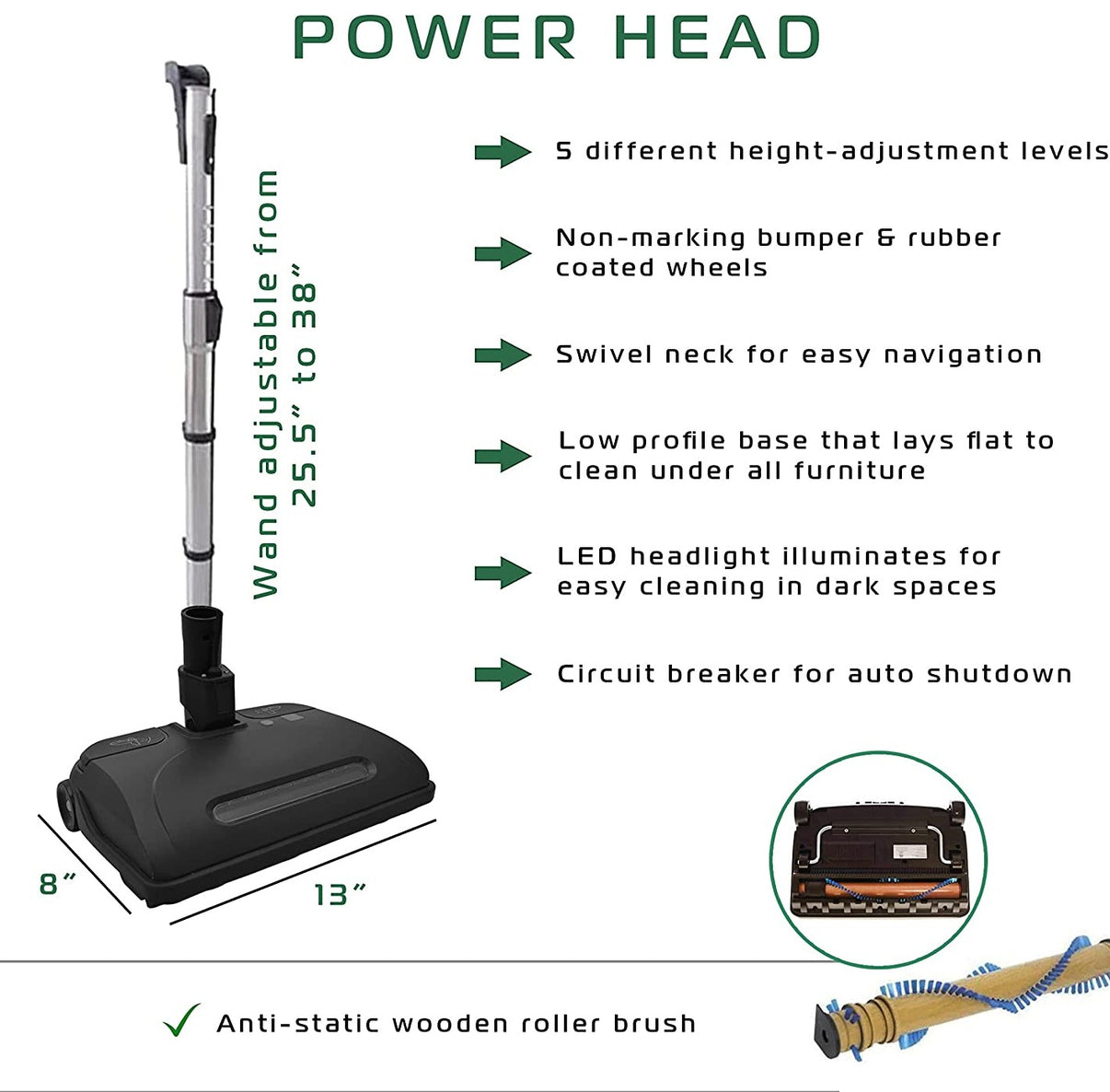 Sequoia Basic Electric Brush & Telescopic Wand sequoiacentralvacuums