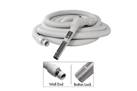Low Voltage Central Vacuum Hose with Control Switch (Button Lock)